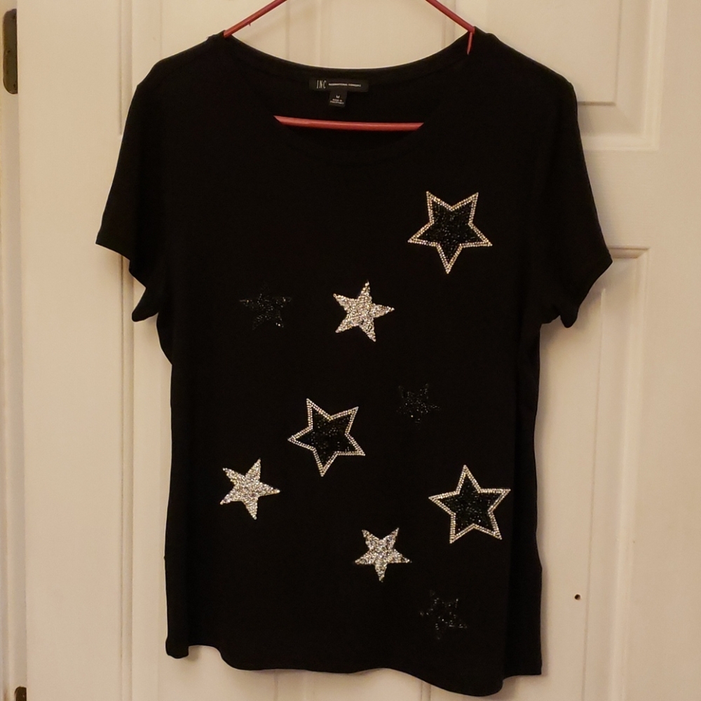 Black Sparkle Star Shirt